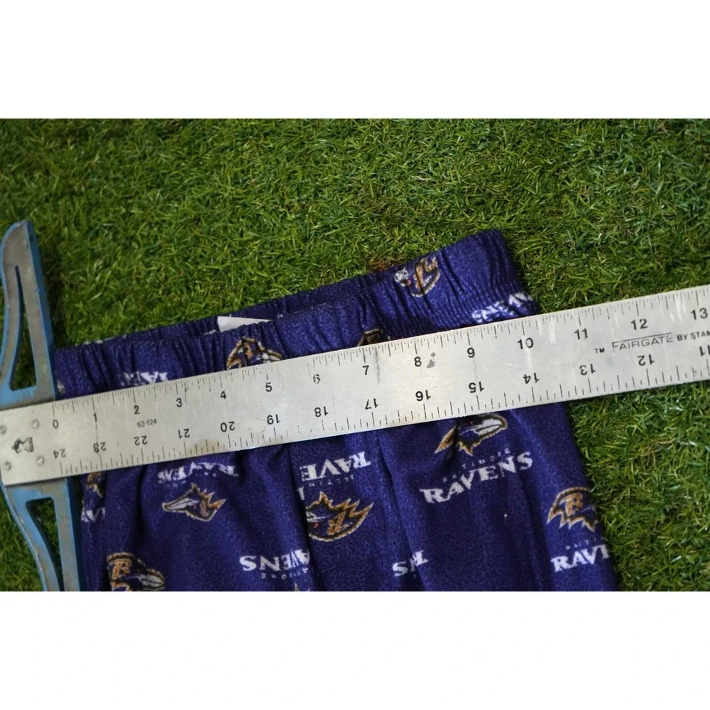 NFL Baltimore Ravens Football Pajama‎ Pants Youth Small Purple All Over Print